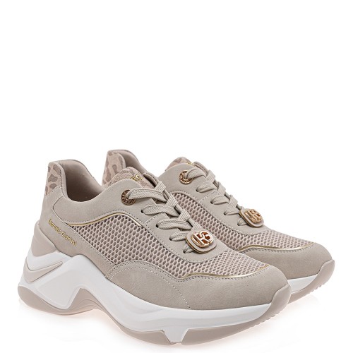 Renato Garini 106-52RG20 NEW Γυναικεία Sneakers Off White Μπεζ Λεοπάρ