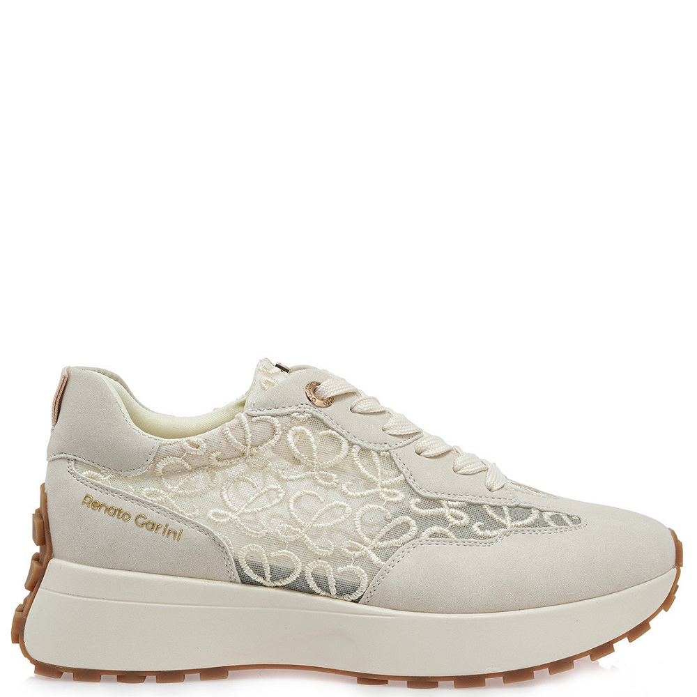 RENATO GARINI</br>Renato Garini 418-52RG27 NEW Γυναικεία Sneakers Μπεζ Καστόρι Δαντέλα
