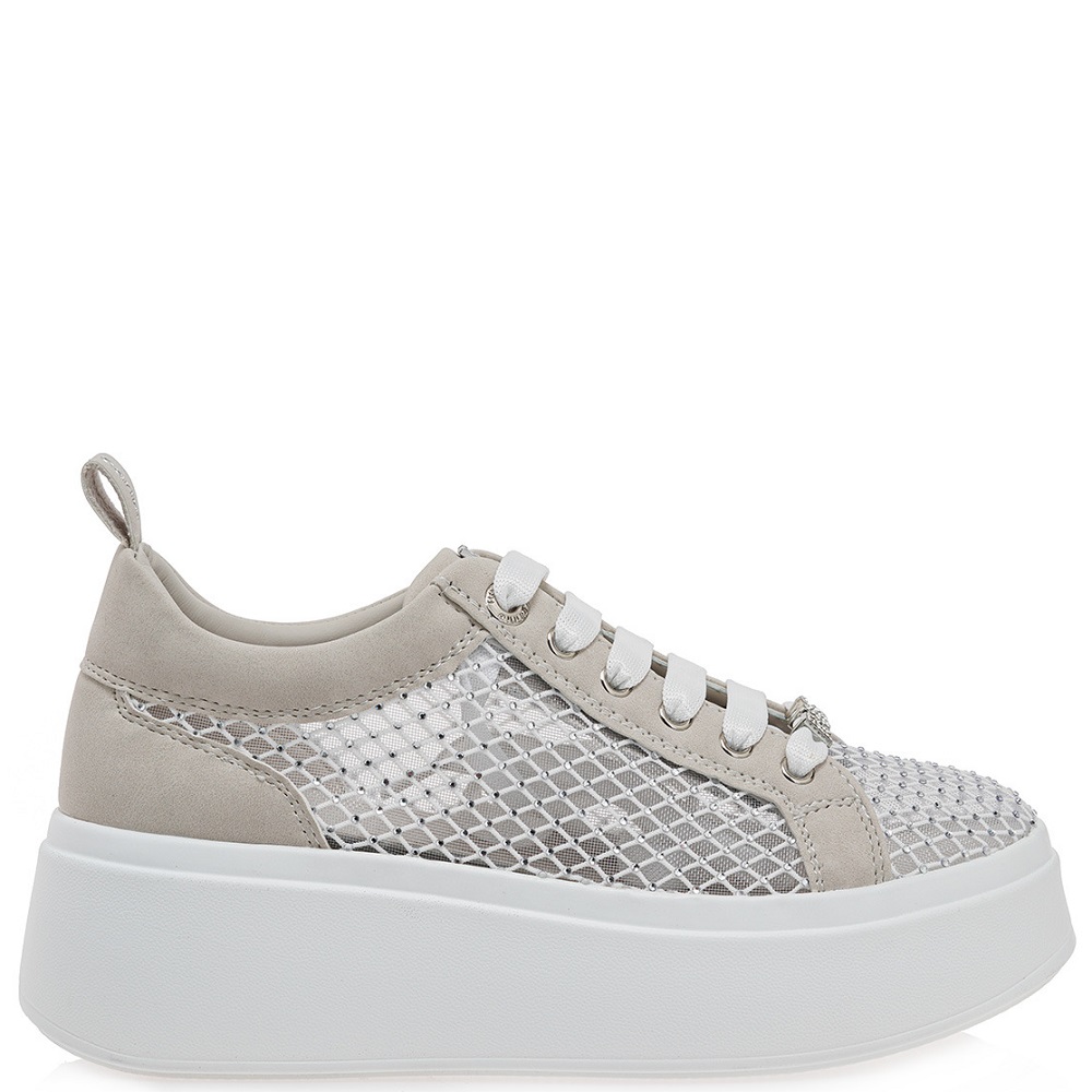 RENATO GARINI</br>Renato Garini 88-61RG05C ALL Γυναικεία Sneakers Off White Φιλτιρέ Στρας
