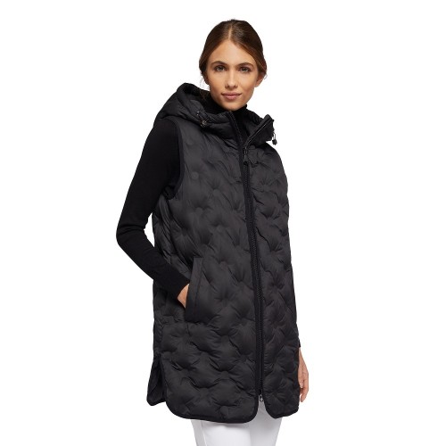 Γυναικείο Αμάνικο Μπουφάν Μαύρο W3628X T3015 F9000 VILDE Geox