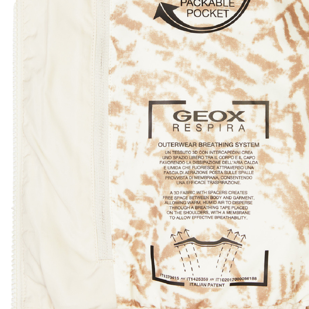 GEOX</br>Γυναικείο Μπουφάν Αδιάβροχο Εκρού/Ροζ W4520J T3053 F2143 BULMYA Geox