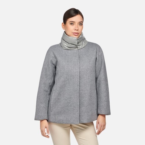 Γυναικείο Παλτό Γκρι W4615E T3116 F1019 DIAMANTA Geox