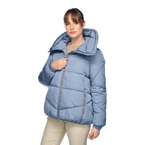 Γυναικείο Μπουφάν Γαλάζιο Αδιάβροχο W4628G T3133 F4621 DAMIANA Geox