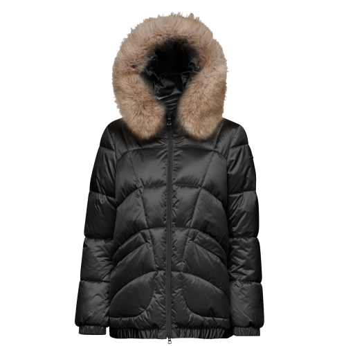 Γυναικείο Μπουφάν Αδιάβροχο Μαύρο W4628S T2843 F9000 BACKSIE Geox