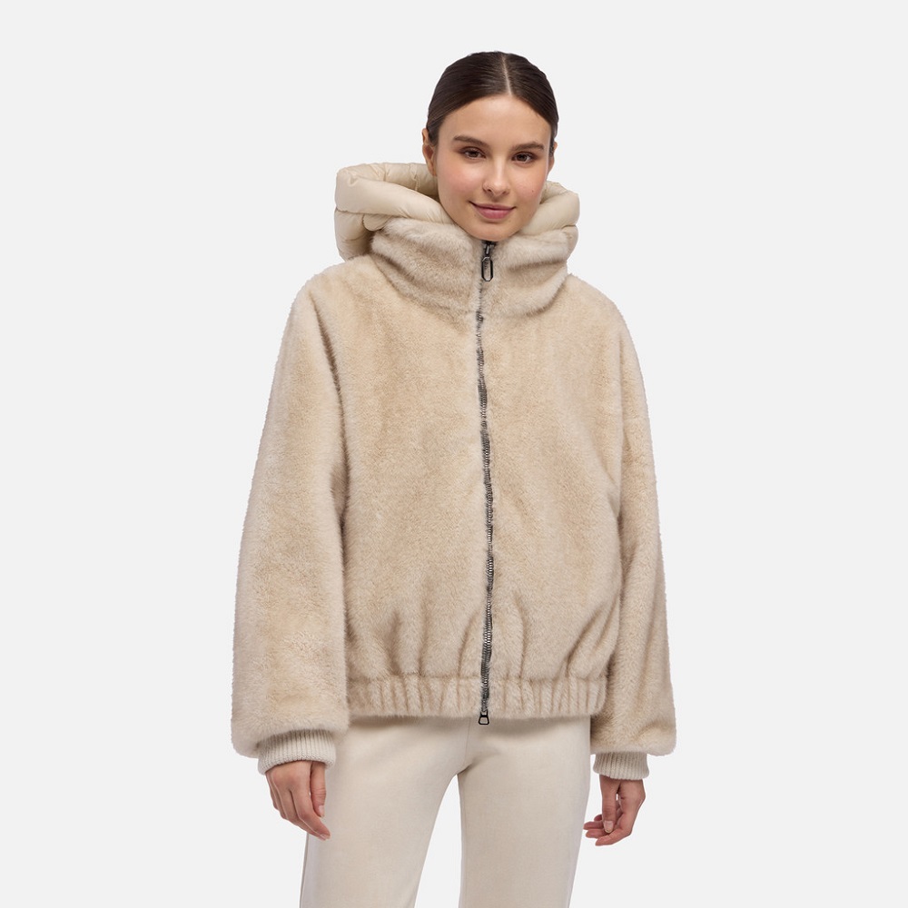 GEOX</br>Geox W5620G T3277 F1859 SPHERICA Γυναικείο Μπουφάν Μπεζ