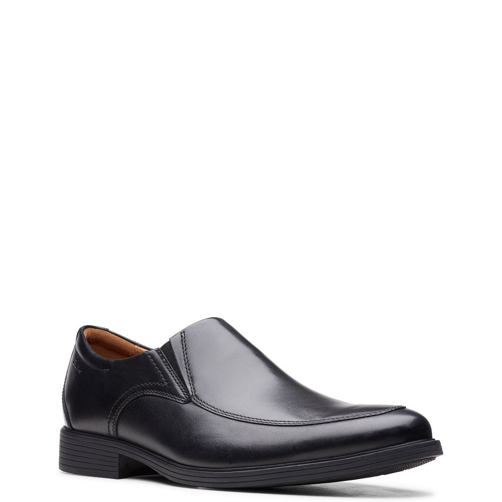 CLARKS</br>Ανδρικά Μοκασίνια/Loafers Μαύρο Δέρμα WHIDDON STEP Clarks CLARKS</br>Ανδρικά Μοκασίνια/Loafers Μαύρο Δέρμα WHIDDON STEP Clarks