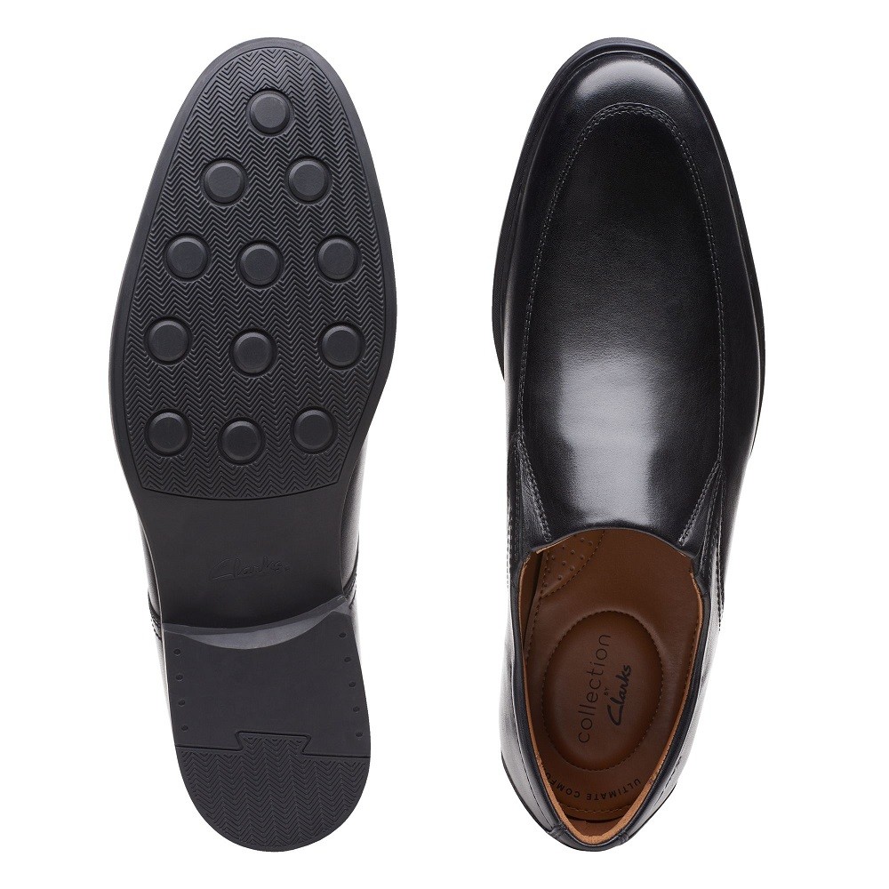 CLARKS</br>Ανδρικά Μοκασίνια/Loafers Μαύρο Δέρμα WHIDDON STEP Clarks CLARKS</br>Ανδρικά Μοκασίνια/Loafers Μαύρο Δέρμα WHIDDON STEP Clarks