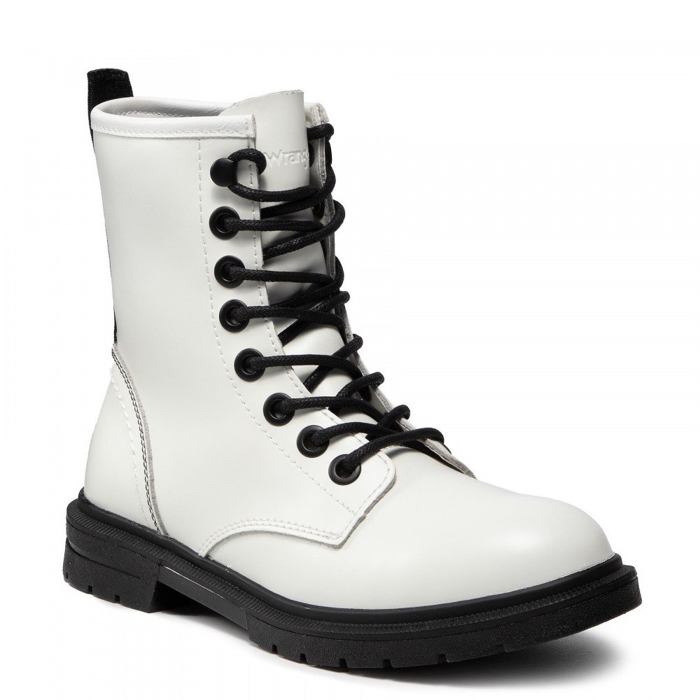 WRANGLER</br>Γυναικεία Αρβυλάκια Λευκό Δέρμα WL12560A-051 SPIKE MID Wrangler WRANGLER</br>Γυναικεία Αρβυλάκια Λευκό Δέρμα WL12560A-051 SPIKE MID Wrangler