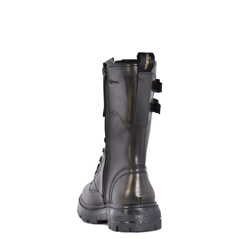 WRANGLER</br>Γυναικεία Αρβυλάκια Μαύρο/Χακί Δέρμα WL12573A-298 CLASH COMBAT Wrangler