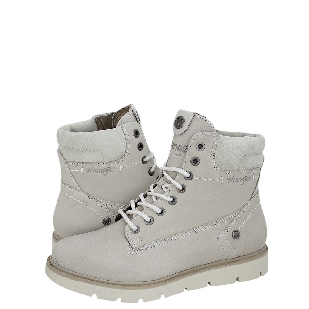 WRANGLER</br>Γυναικεία Μποτάκια Εκρού Nubuck WL182510-182 TUCSON LADY Wrangler