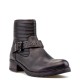WRANGLER</br>Γυναικεία Μποτάκια Μαύρο Δέρμα WL182584-062 FIRE BIKER Wrangler