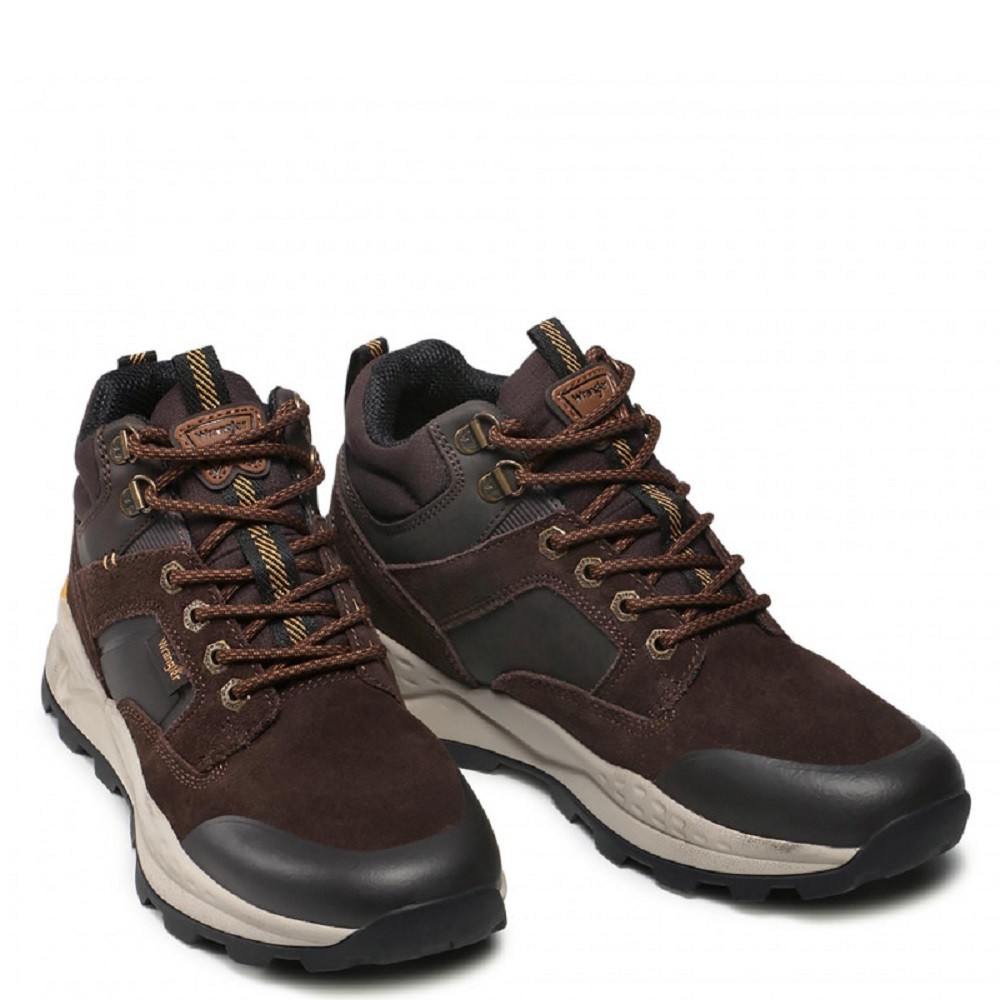 WRANGLER</br>Ανδρικά Μποτάκια Καφέ Suede CROSSY MID WM12100A-030 Wrangler