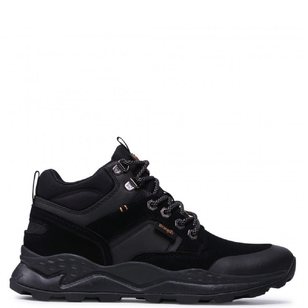 WRANGLER</br>Ανδρικά Μποτάκια Μαύρο Suede CROSSY MID WM12100A-062 Wrangler