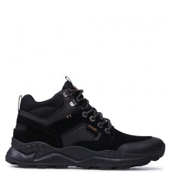 Ανδρικά Μποτάκια Μαύρο Suede CROSSY MID WM12100A-062 Wrangler