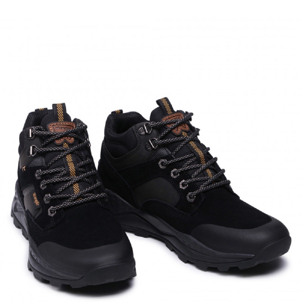 WRANGLER</br>Ανδρικά Μποτάκια Μαύρο Suede CROSSY MID WM12100A-062 Wrangler