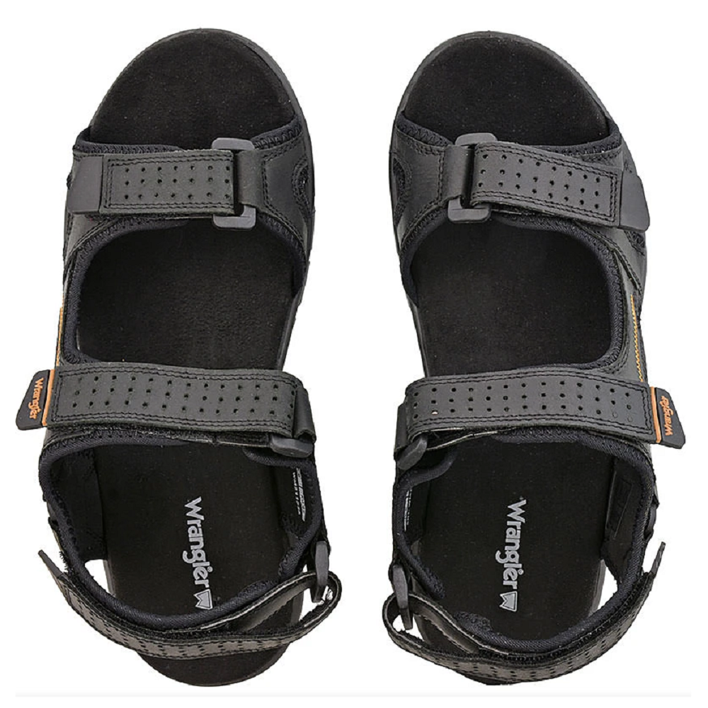 WRANGLER</br>Ανδρικά Πέδιλα Μαύρο Δέρμα CLIFF OUTDOOR WM21133A-062 Wrangler