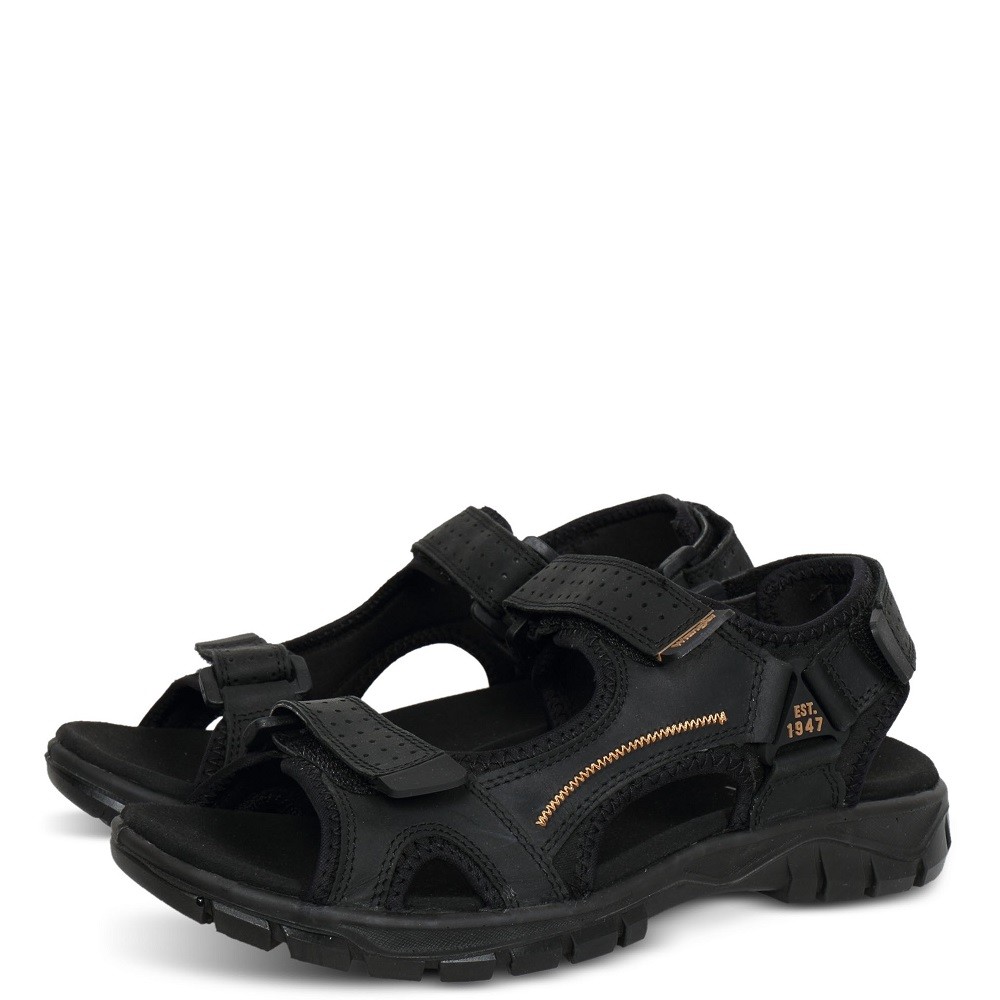 WRANGLER</br>Ανδρικά Πέδιλα Μαύρο Δέρμα CLIFF OUTDOOR WM21133A-062 Wrangler