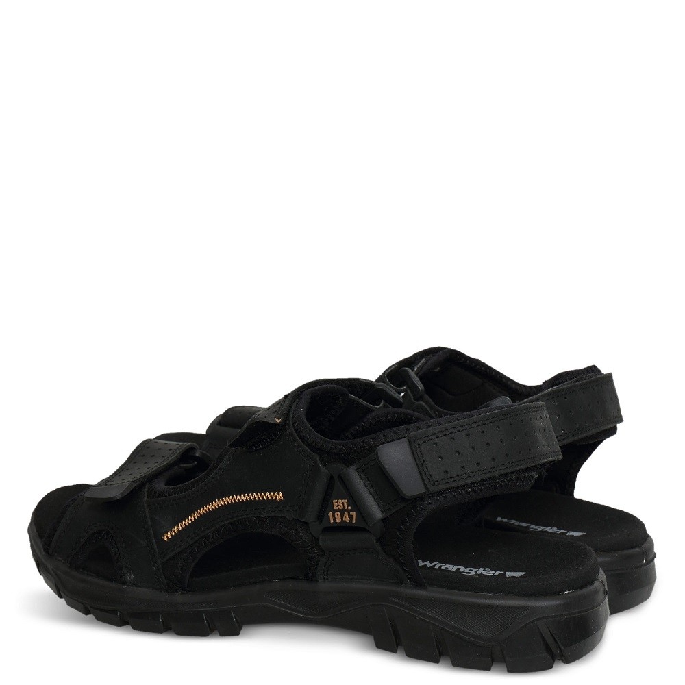 WRANGLER</br>Ανδρικά Πέδιλα Μαύρο Δέρμα CLIFF OUTDOOR WM21133A-062 Wrangler