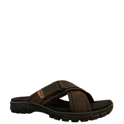 Ανδρικές Παντόφλες Καφέ Δέρμα CLIFF CROSS WM21132A-030 Wrangler