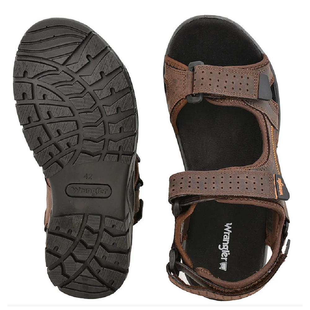 WRANGLER</br>Ανδρικά Πέδιλα Καφέ Δέρμα CLIFF OUTDOOR WM21133A-030 Wrangler