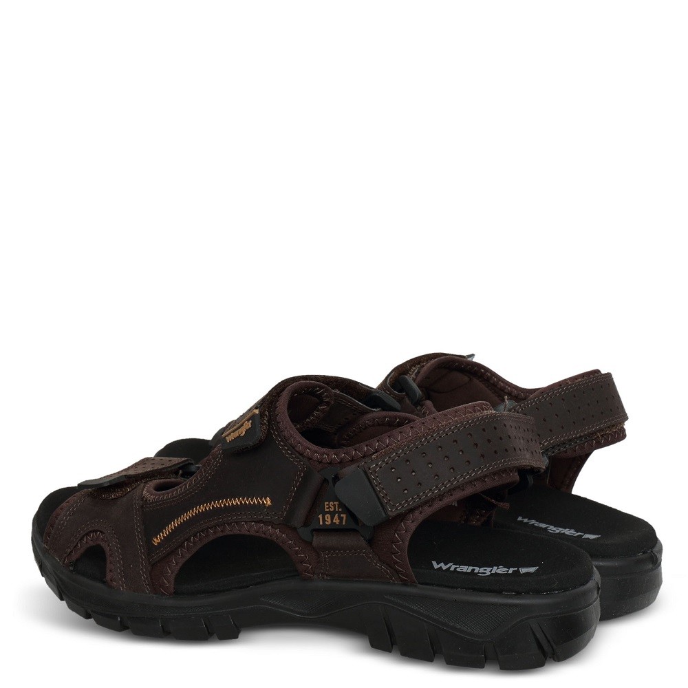 WRANGLER</br>Ανδρικά Πέδιλα Καφέ Δέρμα CLIFF OUTDOOR WM21133A-030 Wrangler