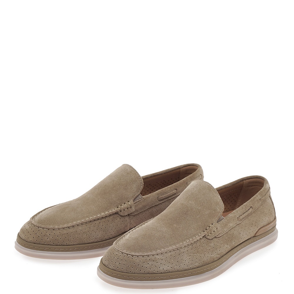RENATO GARINI</br>Renato Garini WT0702-1-3 Ανδρικά Μοκασίνια/Loafers Μπεζ Σκούρο Suede