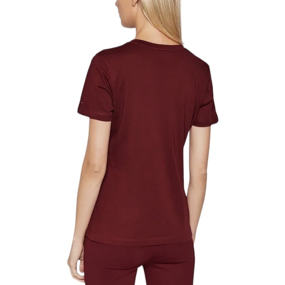 TOMMY HILFIGER</br>Γυναικείο T-shirt Μπορντό WW0WW31772-VLP Tommy Hilfiger TOMMY HILFIGER</br>Γυναικείο T-shirt Μπορντό WW0WW31772-VLP Tommy Hilfiger