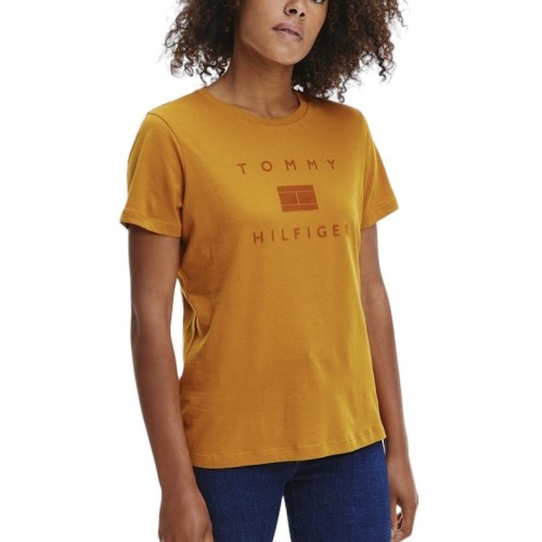 Γυναικείο T-shirt Κάμελ WW0WW31772-KD0 Tommy Hilfiger Γυναικείο T-shirt Κάμελ WW0WW31772-KD0 Tommy Hilfiger