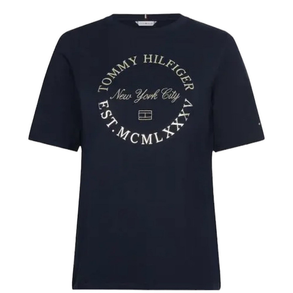 TOMMY HILFIGER</br>Γυναικείο T-shirt Μπλε WW0WW36038-DW5 Tommy Hilfiger TOMMY HILFIGER</br>Γυναικείο T-shirt Μπλε WW0WW36038-DW5 Tommy Hilfiger