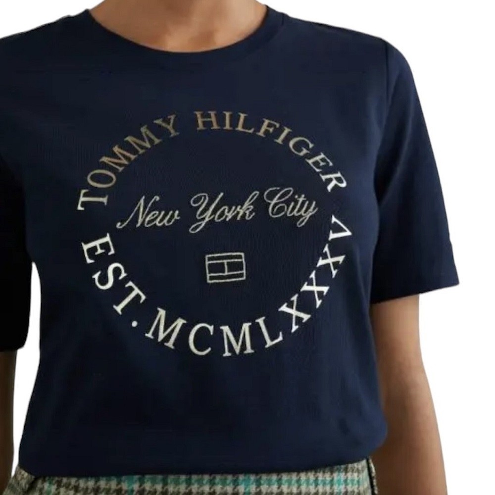 TOMMY HILFIGER</br>Γυναικείο T-shirt Μπλε WW0WW36038-DW5 Tommy Hilfiger TOMMY HILFIGER</br>Γυναικείο T-shirt Μπλε WW0WW36038-DW5 Tommy Hilfiger