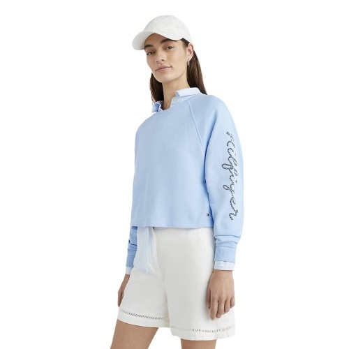 Γυναικείο Φούτερ Γαλάζιο WW0WW37794-C1Z Tommy Hilfiger Γυναικείο Φούτερ Γαλάζιο WW0WW37794-C1Z Tommy Hilfiger