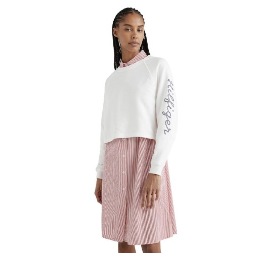 Γυναικείο Φούτερ Εκρού WW0WW37794-YBL Tommy Hilfiger Γυναικείο Φούτερ Εκρού WW0WW37794-YBL Tommy Hilfiger