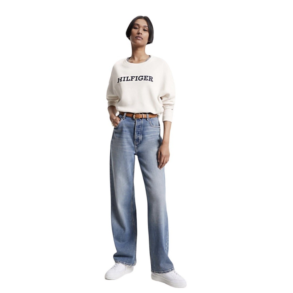 TOMMY HILFIGER</br>Γυναικείο Φούτερ Εκρού WW0WW38860-AC0 Tommy Hilfiger TOMMY HILFIGER</br>Γυναικείο Φούτερ Εκρού WW0WW38860-AC0 Tommy Hilfiger