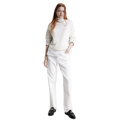 Γυναικείο Πουλόβερ Εκρού WW0WW39902-YBH Tommy Hilfiger Γυναικείο Πουλόβερ Εκρού WW0WW39902-YBH Tommy Hilfiger