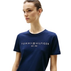 Γυναικείο T-shirt Μπλε Regular WW0WW40276-C1G Tommy Hilfiger