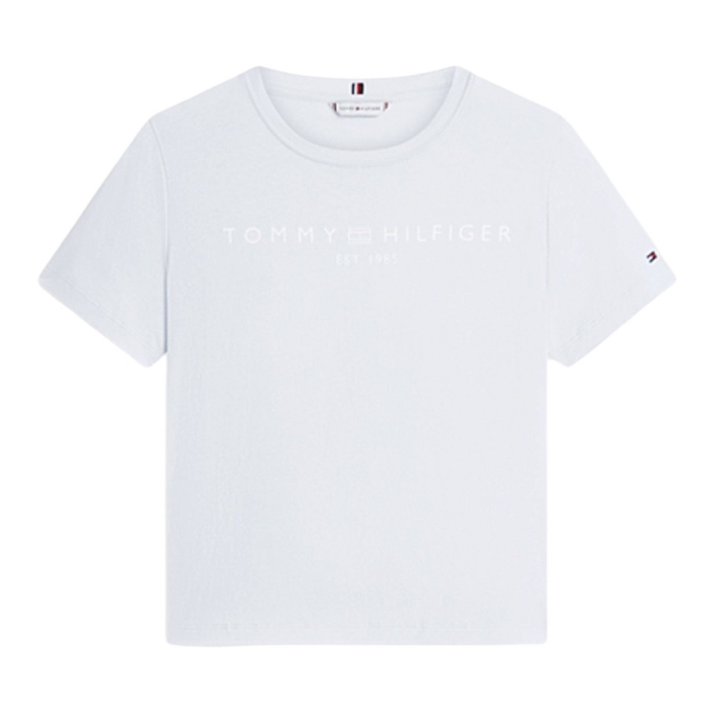 TOMMY HILFIGER</br>Tommy Hilfiger WW0WW40276-CYR Γυναικείο T-shirt Σιέλ Reg Corp Logo C-nk Ss