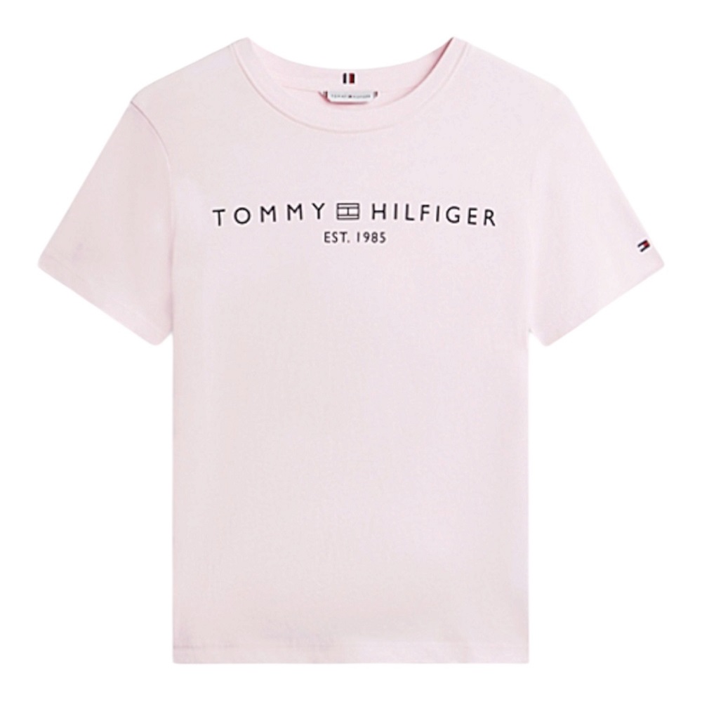 TOMMY HILFIGER</br>Tommy Hilfiger WW0WW40276-TOG Γυναικείο T-shirt Ροζ Reg Corp Logo C-nk Ss