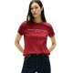 TOMMY HILFIGER</br>Γυναικείο T-shirt Μπορντό Regular WW0WW40276-XIT Tommy Hilfiger TOMMY HILFIGER</br>Γυναικείο T-shirt Μπορντό Regular WW0WW40276-XIT Tommy Hilfiger