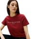 TOMMY HILFIGER</br>Γυναικείο T-shirt Μπορντό Regular WW0WW40276-XIT Tommy Hilfiger TOMMY HILFIGER</br>Γυναικείο T-shirt Μπορντό Regular WW0WW40276-XIT Tommy Hilfiger