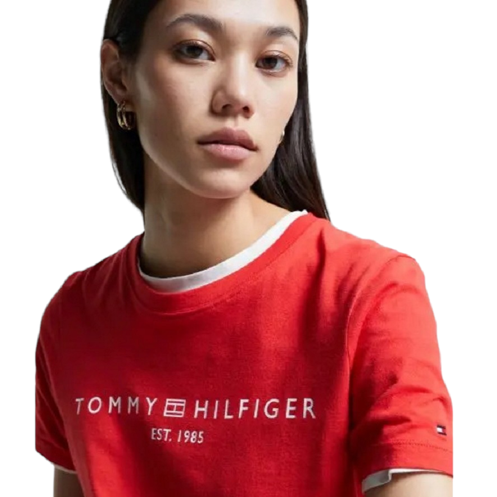 TOMMY HILFIGER</br>Γυναικείο T-shirt Κόκκινο WW0WW40276-XND Tommy Hilfiger