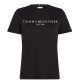 TOMMY HILFIGER</br>Γυναικείο T-shirt Μαύρο Regular WW0WW40276-BDS Tommy Hiifiger TOMMY HILFIGER</br>Γυναικείο T-shirt Μαύρο Regular WW0WW40276-BDS Tommy Hiifiger