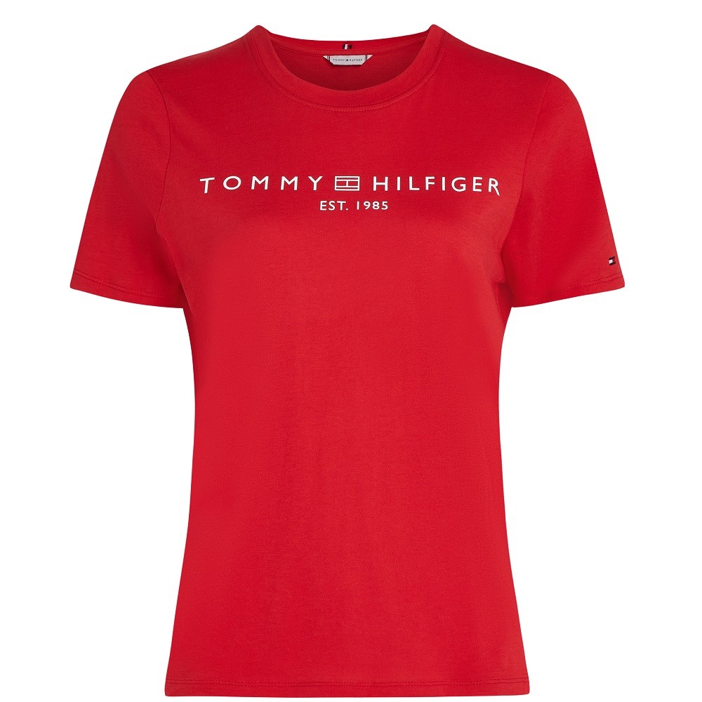 TOMMY HILFIGER</br>Γυναικείο T-shirt Κόκκινο Regular WW0WW40276-XLG Tommy Hilfiger TOMMY HILFIGER</br>Γυναικείο T-shirt Κόκκινο Regular WW0WW40276-XLG Tommy Hilfiger
