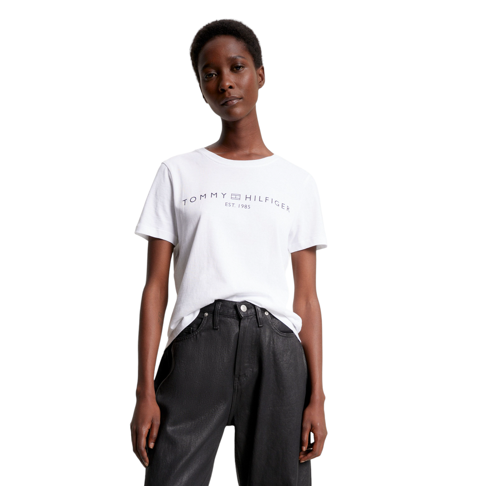 TOMMY HILFIGER</br>Γυναικείο T-shirt Λευκό Regular WW0WW40276-YCF Tommy Hilfiger