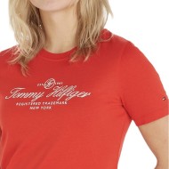 Γυναικείο T-shirt Κόκκινο WW0WW40293-SNE Tommy Hilfiger