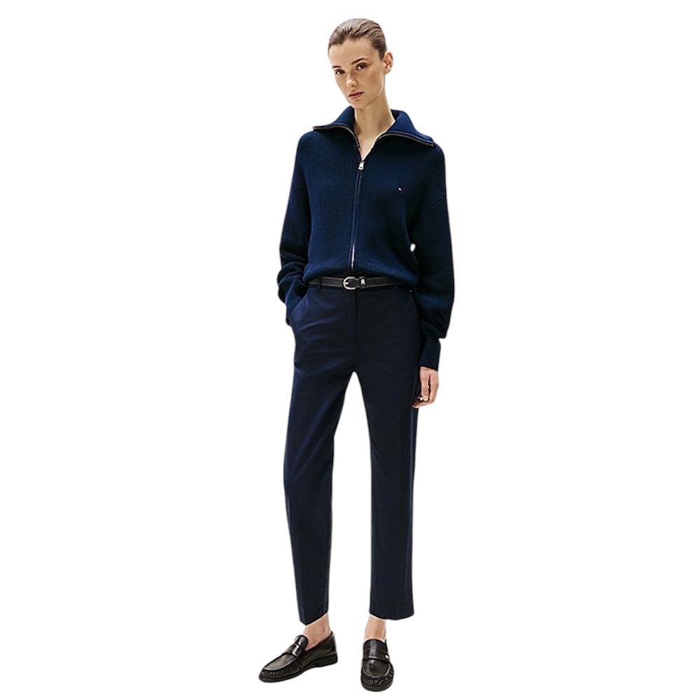 TOMMY HILFIGER</br>Γυναικείο Παντελόνι Μπλε Slim Straight Co Chino WW0WW40504-C1G Tommy Hilfiger TOMMY HILFIGER</br>Γυναικείο Παντελόνι Μπλε Slim Straight Co Chino WW0WW40504-C1G Tommy Hilfiger