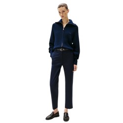 Γυναικείο Παντελόνι Μπλε Slim Straight Co Chino WW0WW40504-C1G Tommy Hilfiger