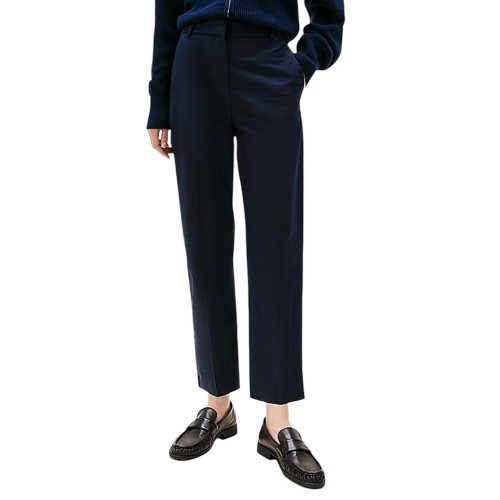 Γυναικείο Παντελόνι Μπλε Slim Straight Co Chino WW0WW40504-C1G Tommy Hilfiger