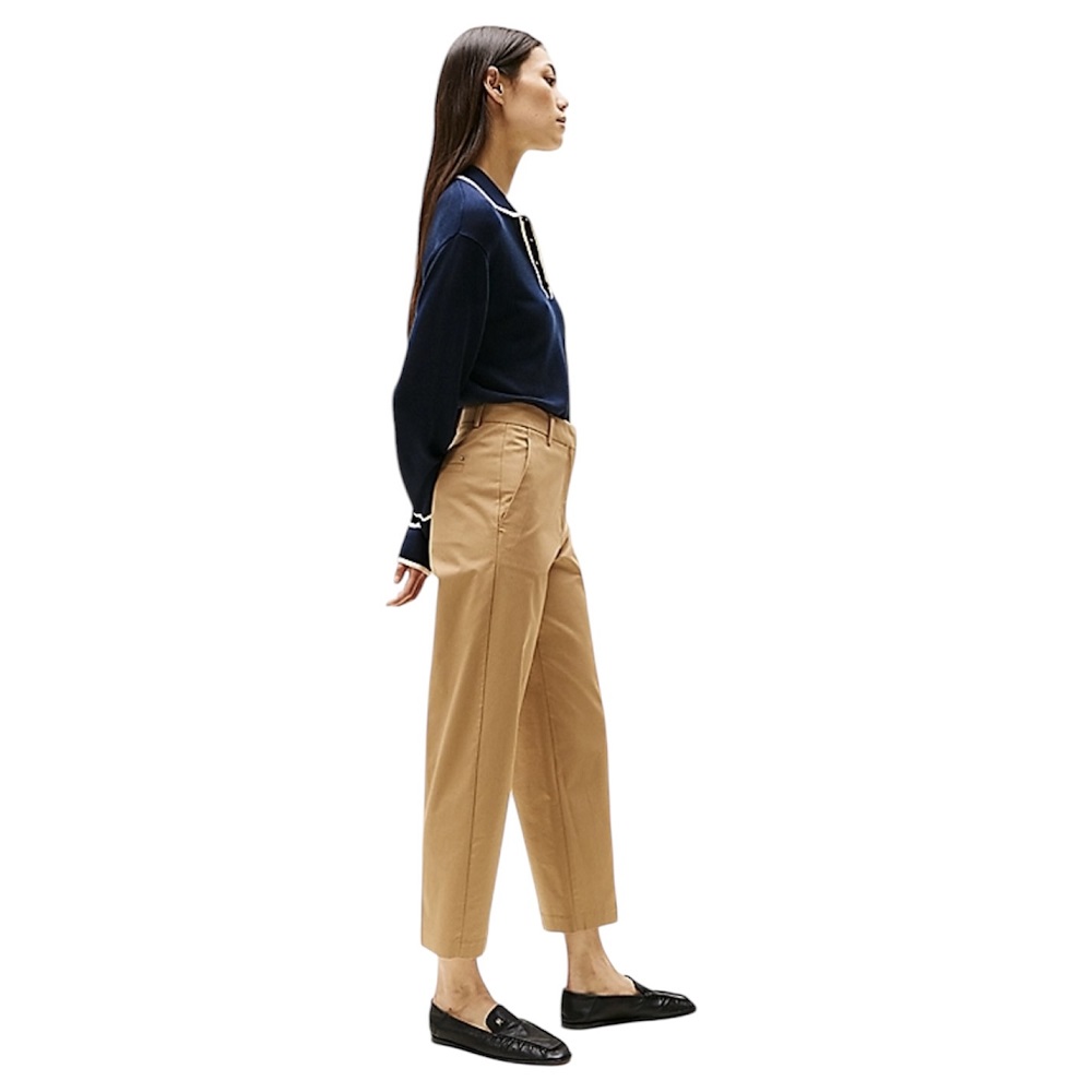 TOMMY HILFIGER</br>Γυναικείο Παντελόνι Κάμελ Slim Straight Co Chino WW0WW40504-RBC Tommy Hilfiger TOMMY HILFIGER</br>Γυναικείο Παντελόνι Κάμελ Slim Straight Co Chino WW0WW40504-RBC Tommy Hilfiger