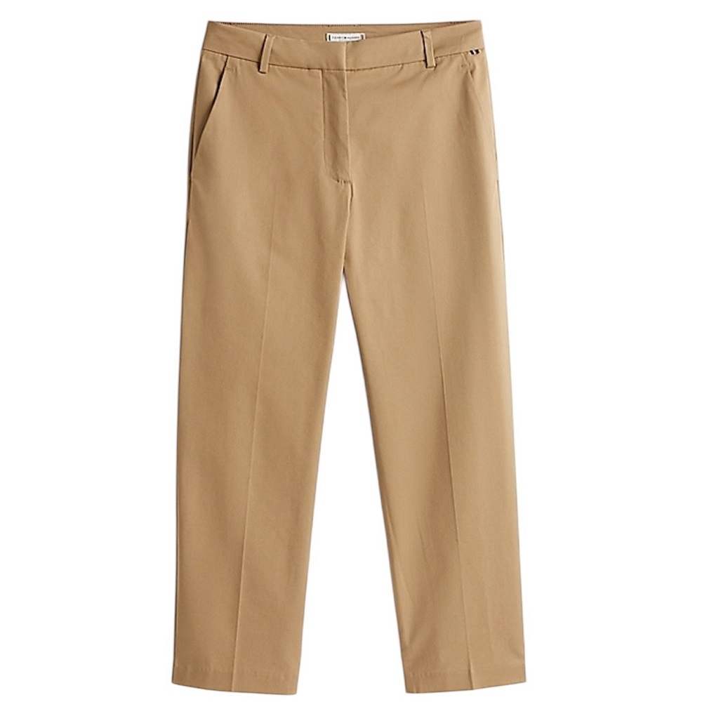 TOMMY HILFIGER</br>Γυναικείο Παντελόνι Κάμελ Slim Straight Co Chino WW0WW40504-RBC Tommy Hilfiger TOMMY HILFIGER</br>Γυναικείο Παντελόνι Κάμελ Slim Straight Co Chino WW0WW40504-RBC Tommy Hilfiger