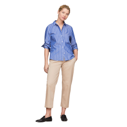 Γυναικείο Παντελόνι Μπεζ Slim Straight Co Chino WW0WW40504-AEG Tommy Hilfiger